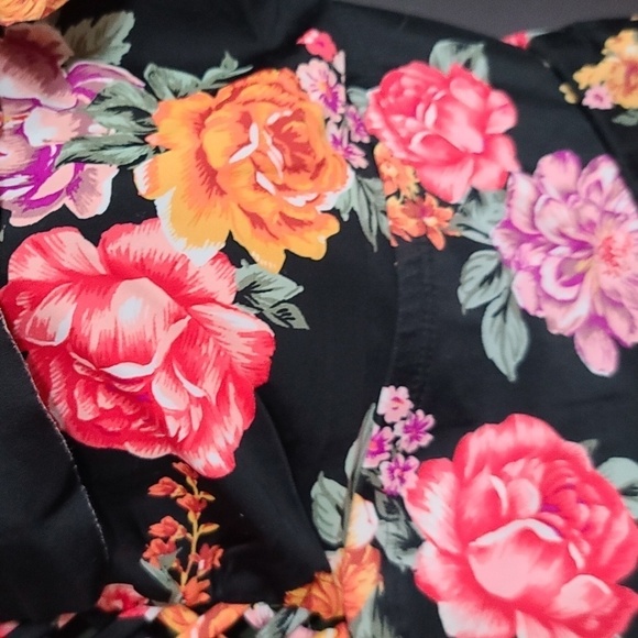 Terra & Sky Womens Swimsuit One Piece Black Floral Adjustable Straps 2X(20-22W) - Picture 2 of 14